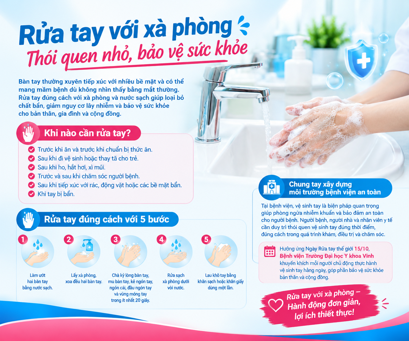 Rửa tay với xà phòng – Thói quen nhỏ, bảo vệ sức khỏe Rửa tay với xà phòng – Thói quen nhỏ, bảo vệ sức khỏe